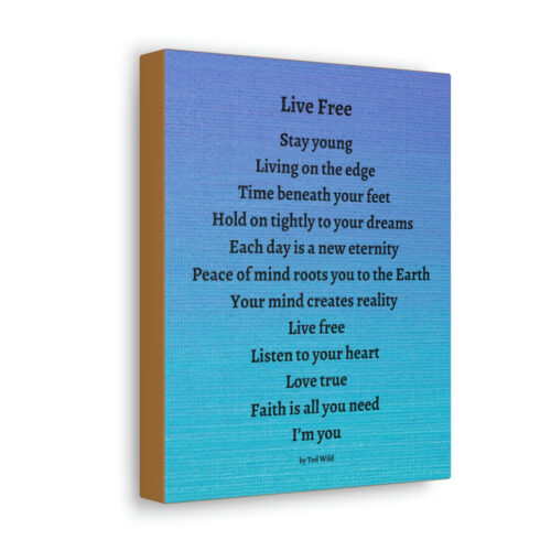 Live Free - canvas - textured blue - Image 27