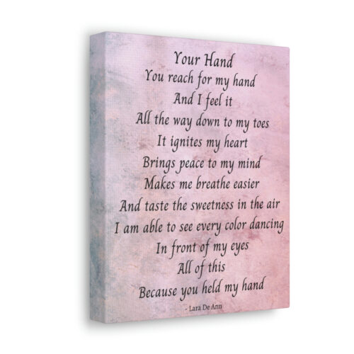Your Hand - canvas - mauve - Image 4