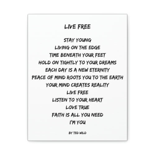 Live Free - canvas - white - Image 2