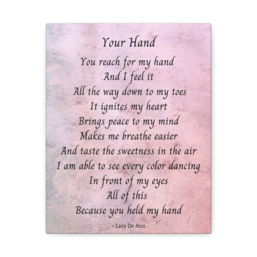 Your Hand - canvas - mauve - Image 5