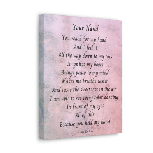 Your Hand - canvas - mauve - Image 6
