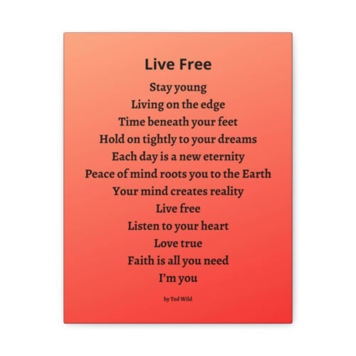 Live Free - canvas - orange - Image 23