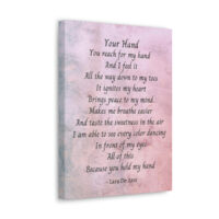 Your Hand - canvas - mauve