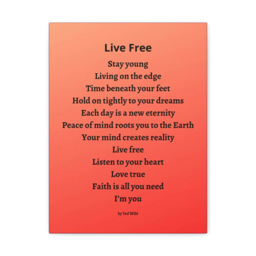 Live Free - canvas - orange - Image 26