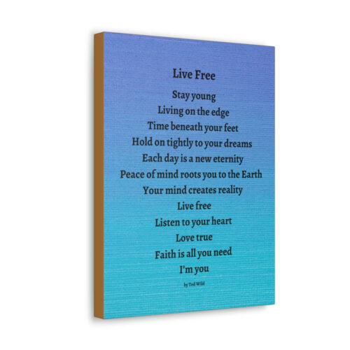 Live Free - canvas - textured blue - Image 29