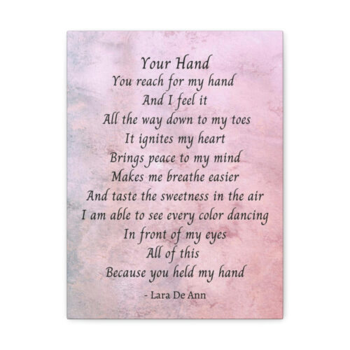Your Hand - canvas - mauve - Image 2
