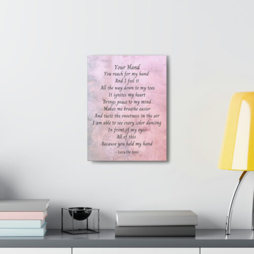 Your Hand - canvas - mauve - Image 3