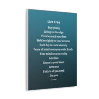 Live Free - canvas - green