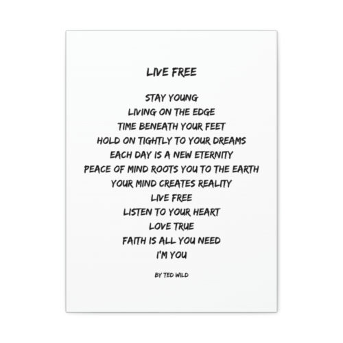 Live Free - canvas - white - Image 30