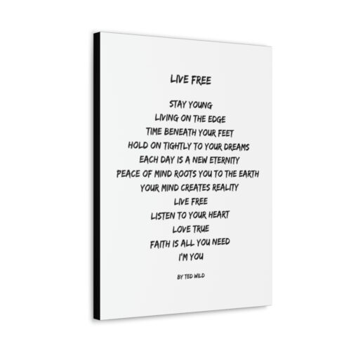 Live Free - canvas - white - Image 31