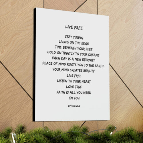 Live Free - canvas - white - Image 34