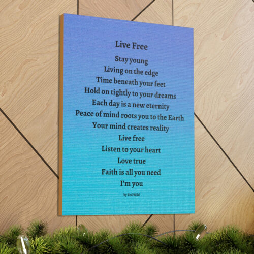 Live Free - canvas - textured blue - Image 33