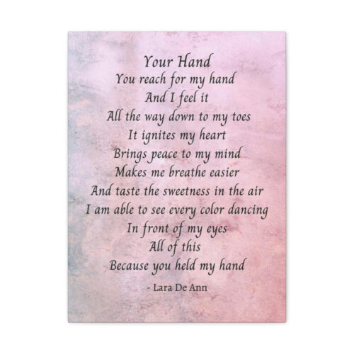 Your Hand - canvas - mauve - Image 7