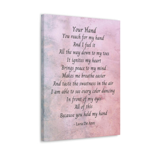 Your Hand - canvas - mauve - Image 8