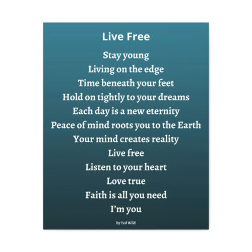 Live Free - canvas - green - Image 26