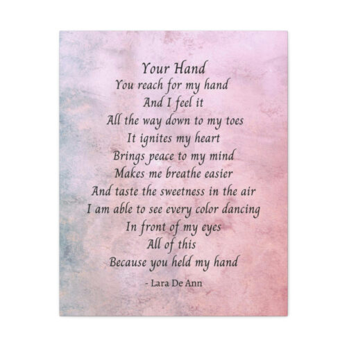 Your Hand - canvas - mauve - Image 10