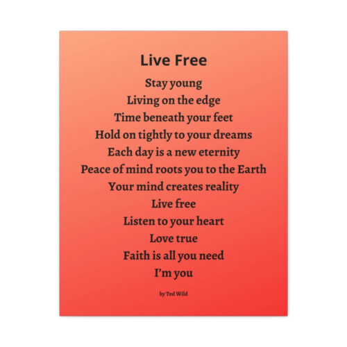 Live Free - canvas - orange - Image 30