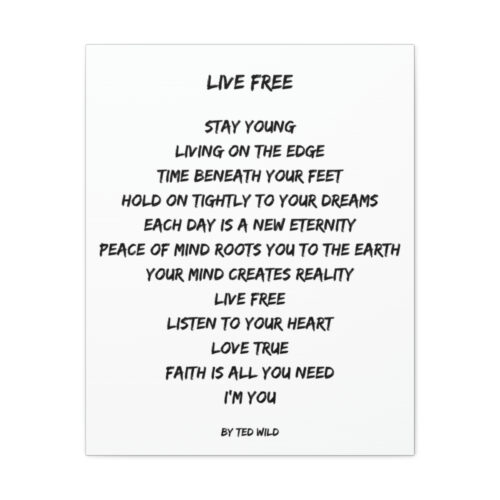 Live Free - canvas - white - Image 35