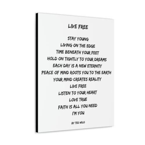 Live Free - canvas - white - Image 36