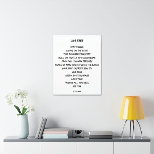 Live Free - canvas - white - Image 37
