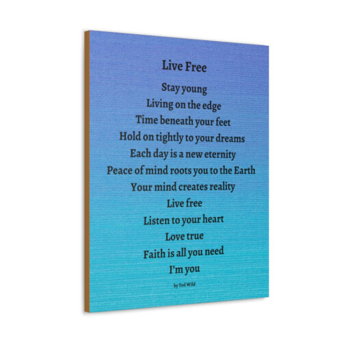 Live Free - canvas - textured blue - Image 35
