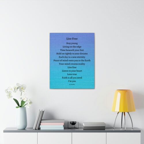 Live Free - canvas - textured blue - Image 36