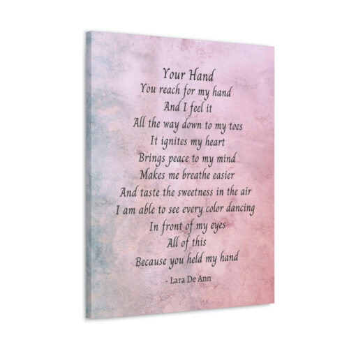 Your Hand - canvas - mauve - Image 11