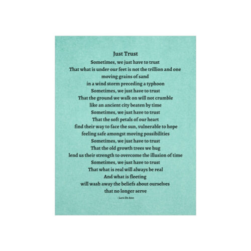 Just Trust - print - green - Image 6