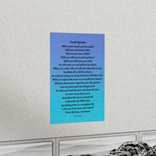 Earth Speaks - print - blue - Image 3