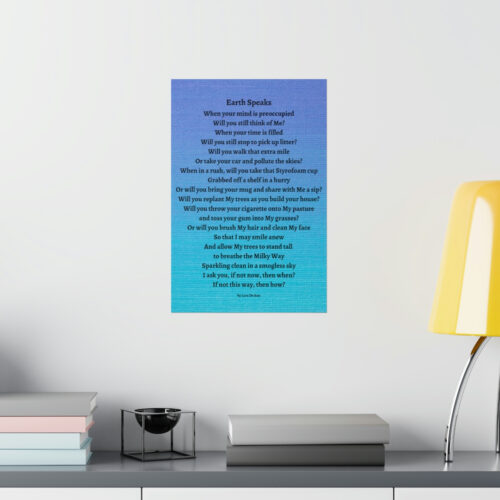 Earth Speaks - print - blue - Image 4