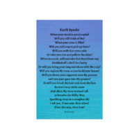 Earth Speaks - print - blue