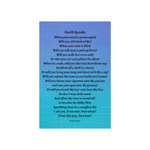Earth Speaks - print - blue