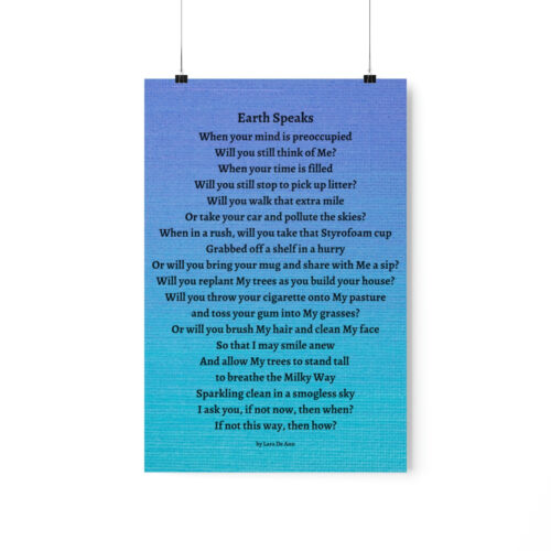 Earth Speaks - print - blue - Image 2