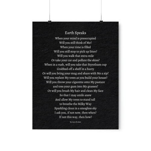 Earth Speaks - print - black - Image 6