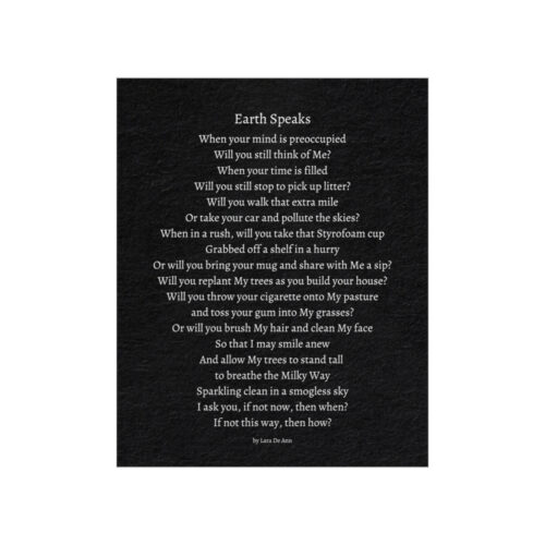 Earth Speaks - print - black - Image 7
