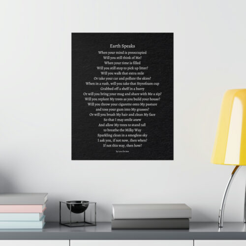 Earth Speaks - print - black - Image 8