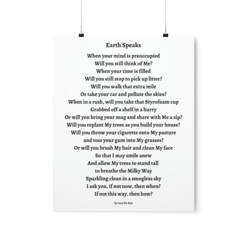 Earth Speaks - print - white - Image 5