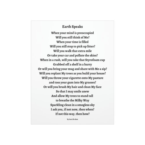 Earth Speaks - print - white - Image 6