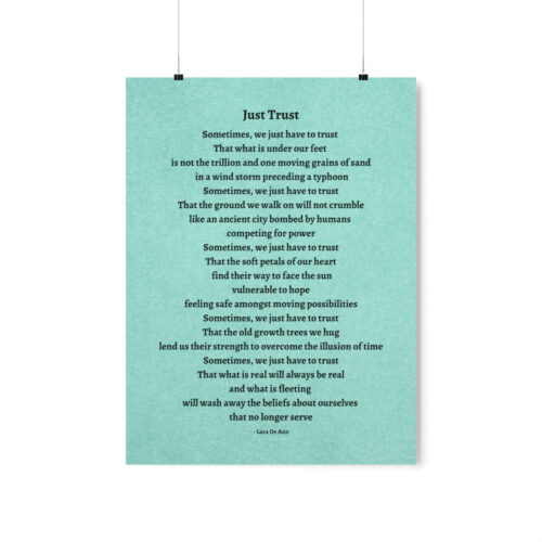 Just Trust - print - green - Image 2
