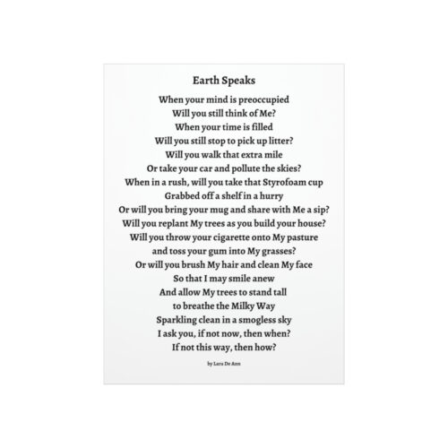 Earth Speaks - print - white - Image 10