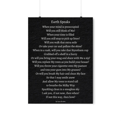 Earth Speaks - print - black - Image 9