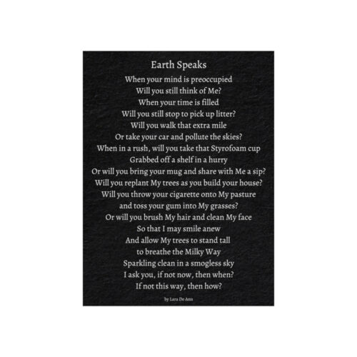 Earth Speaks - print - black - Image 10