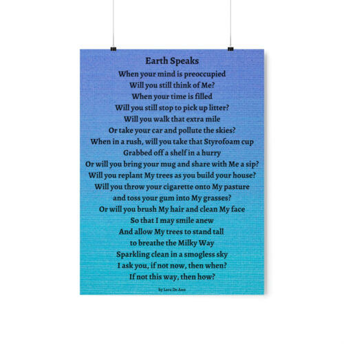 Earth Speaks - print - blue - Image 5