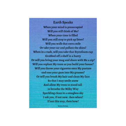 Earth Speaks - print - blue - Image 6