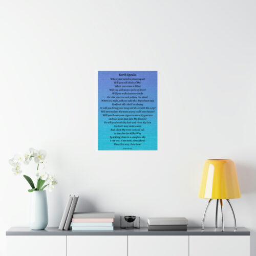 Earth Speaks - print - blue - Image 7