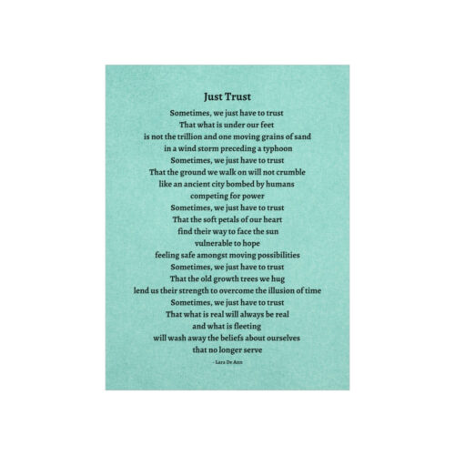 Just Trust - print - green