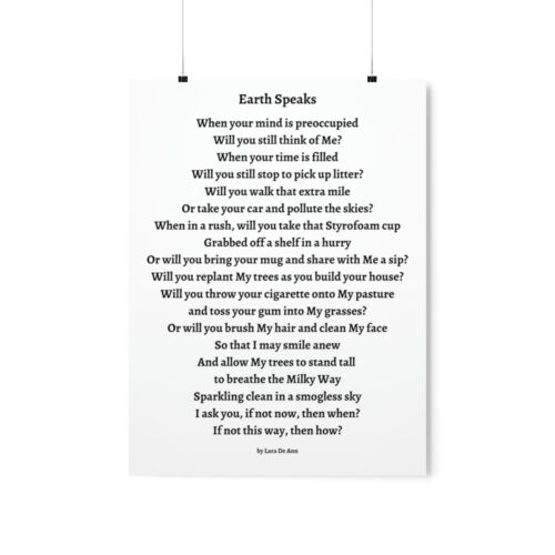 Earth Speaks - print - white - Image 9