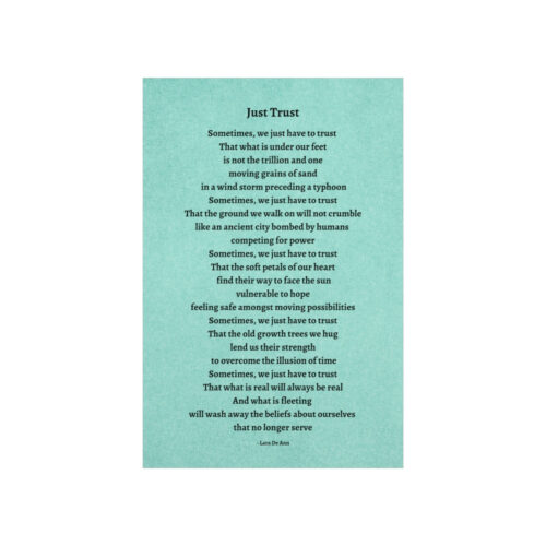 Just Trust - print - green - Image 17