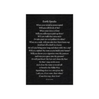 Earth Speaks - print - black