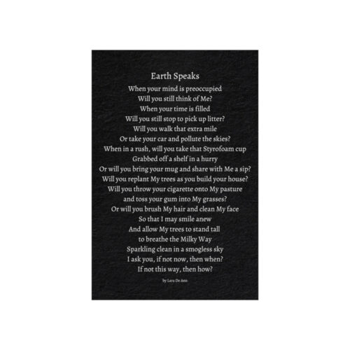 Earth Speaks - print - black